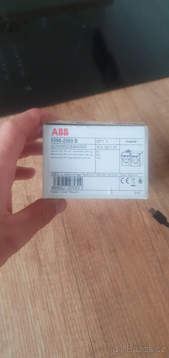 ABB přepěťová zásuvka dvojtá 5598-2069 B