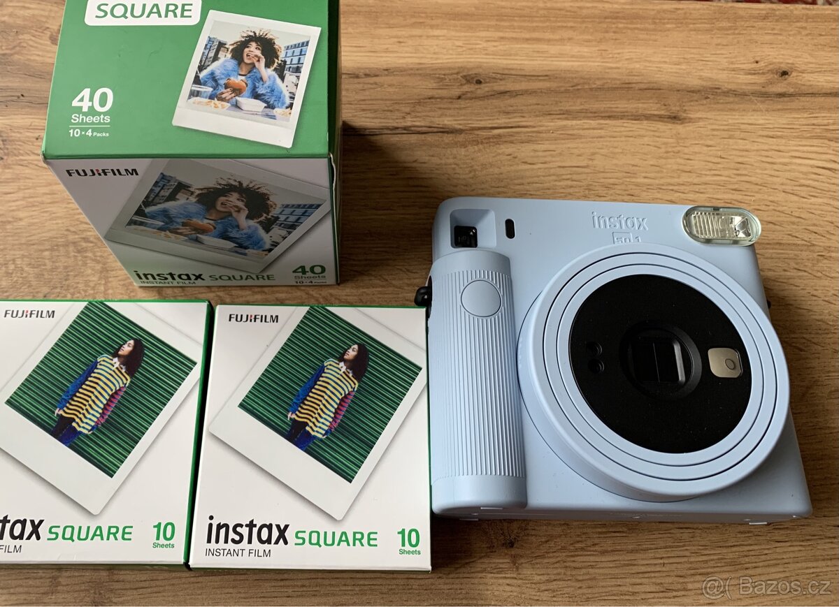 Instantní fotoaparát Fujifilm Instax SQ1 modrý + 60ks film