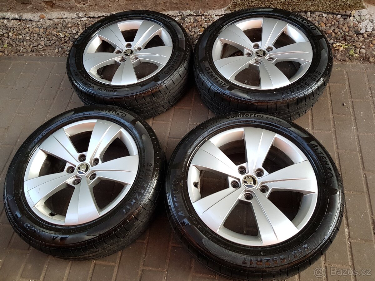 ALU kola letní Škoda 5x112 R17 Superb III Triton Passat B8