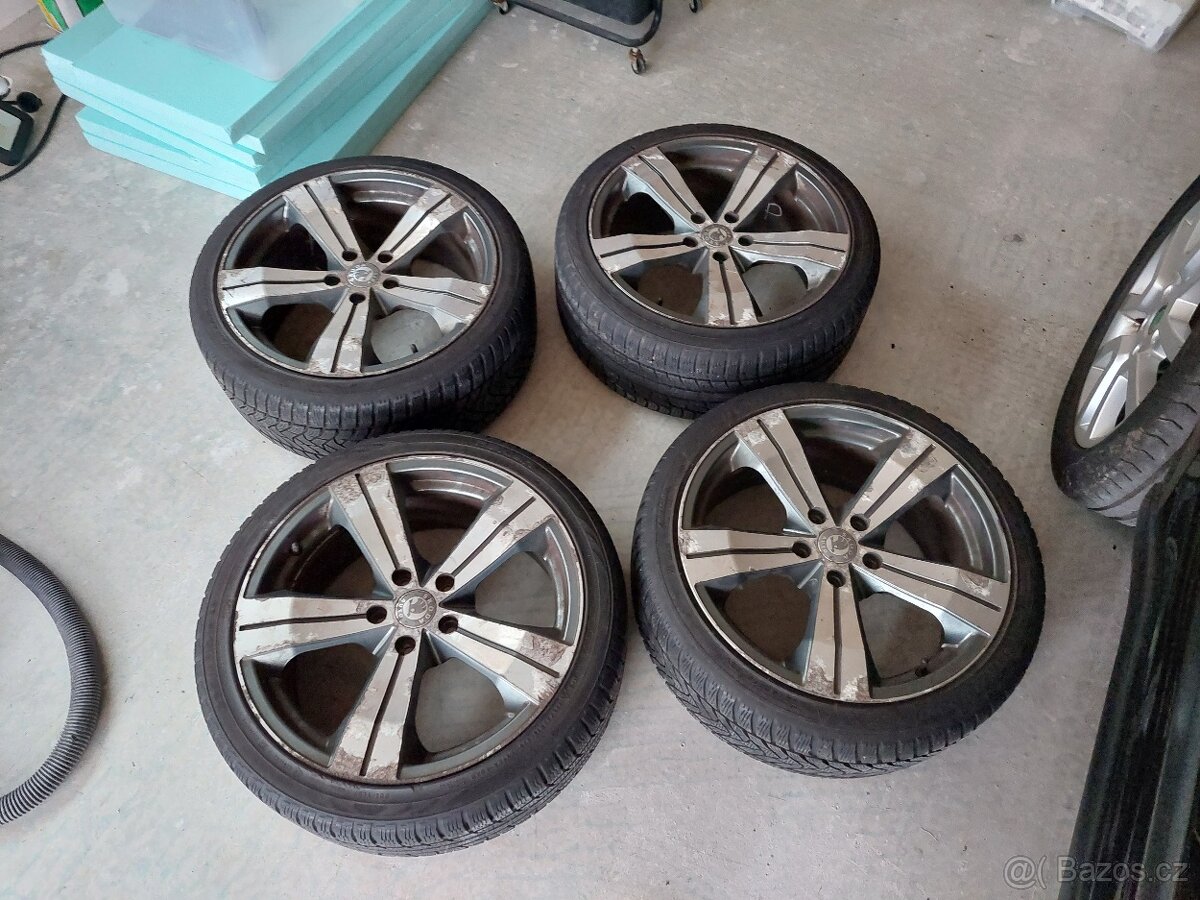 18'' alu kola škoda s pneu 225/40 R18