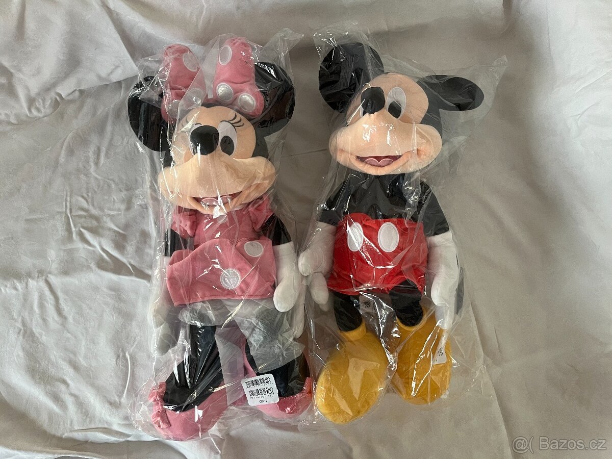 Velcí plyšáci Disney myšák Mickey a myška Minnie - 67 cm