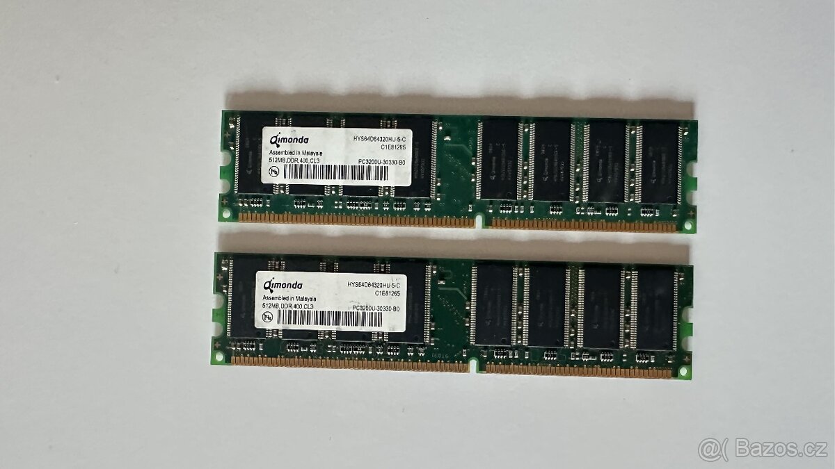 Qimonda 1GB (2x512MB) DDR RAM / PC3200