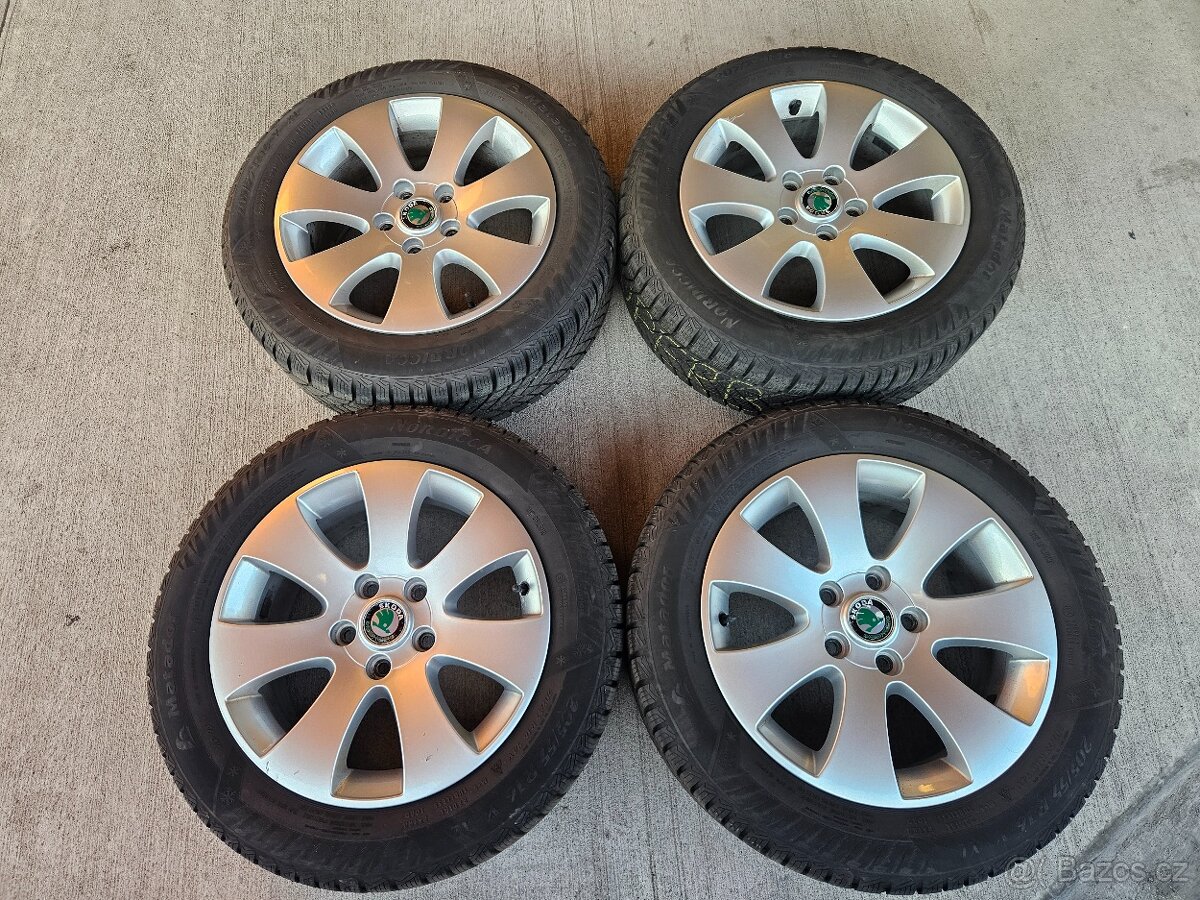 ALU kola superb II,5x112,r16,zimni pneu,4x8mm