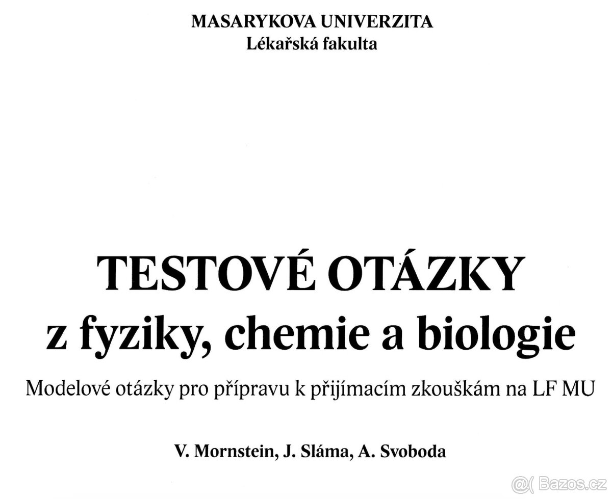 Kompletní materiály k přijímačkám na lékařské fakulty