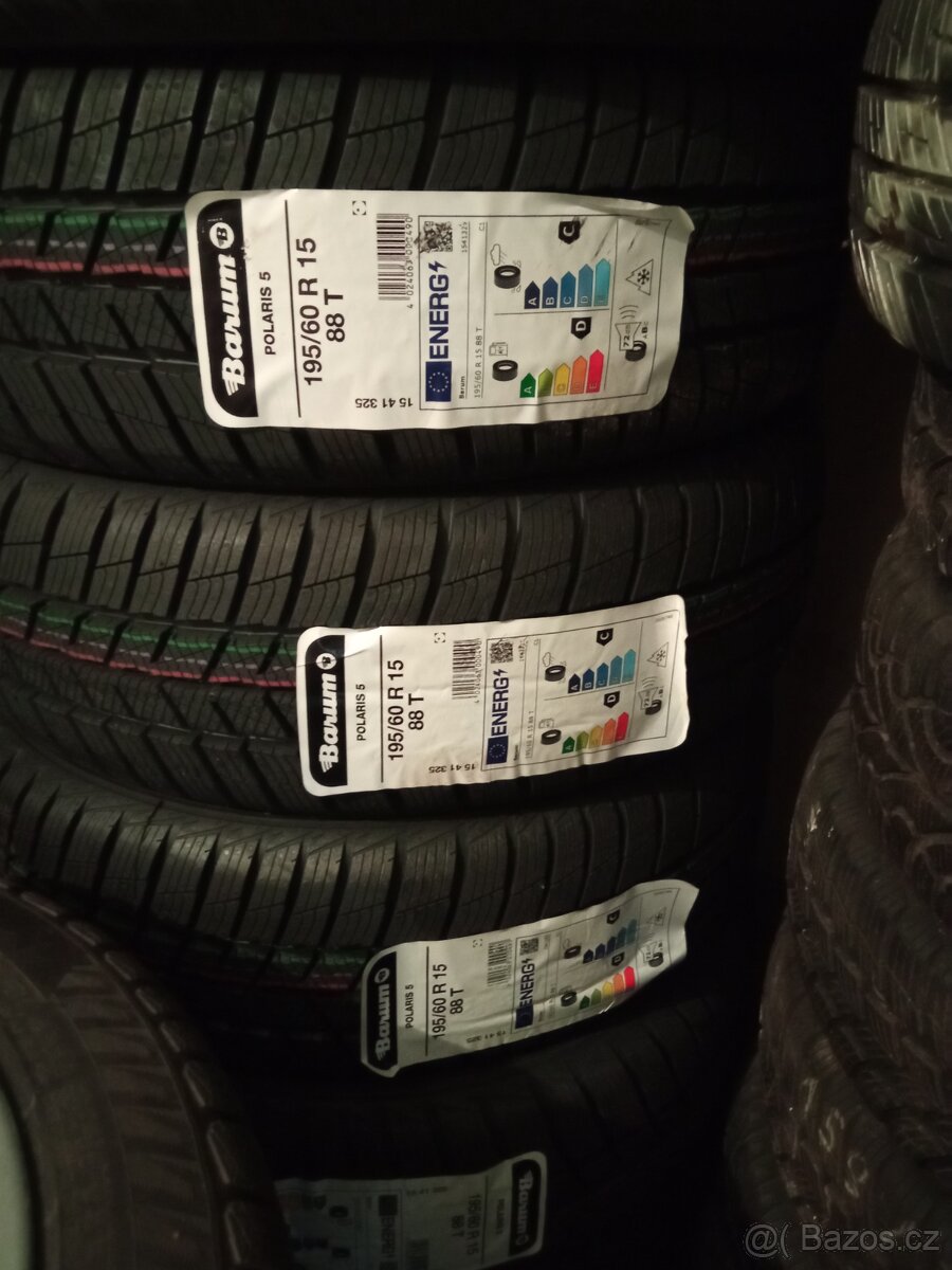 Prodám 4ks nových zimních pneu  Barum 195/60 R15