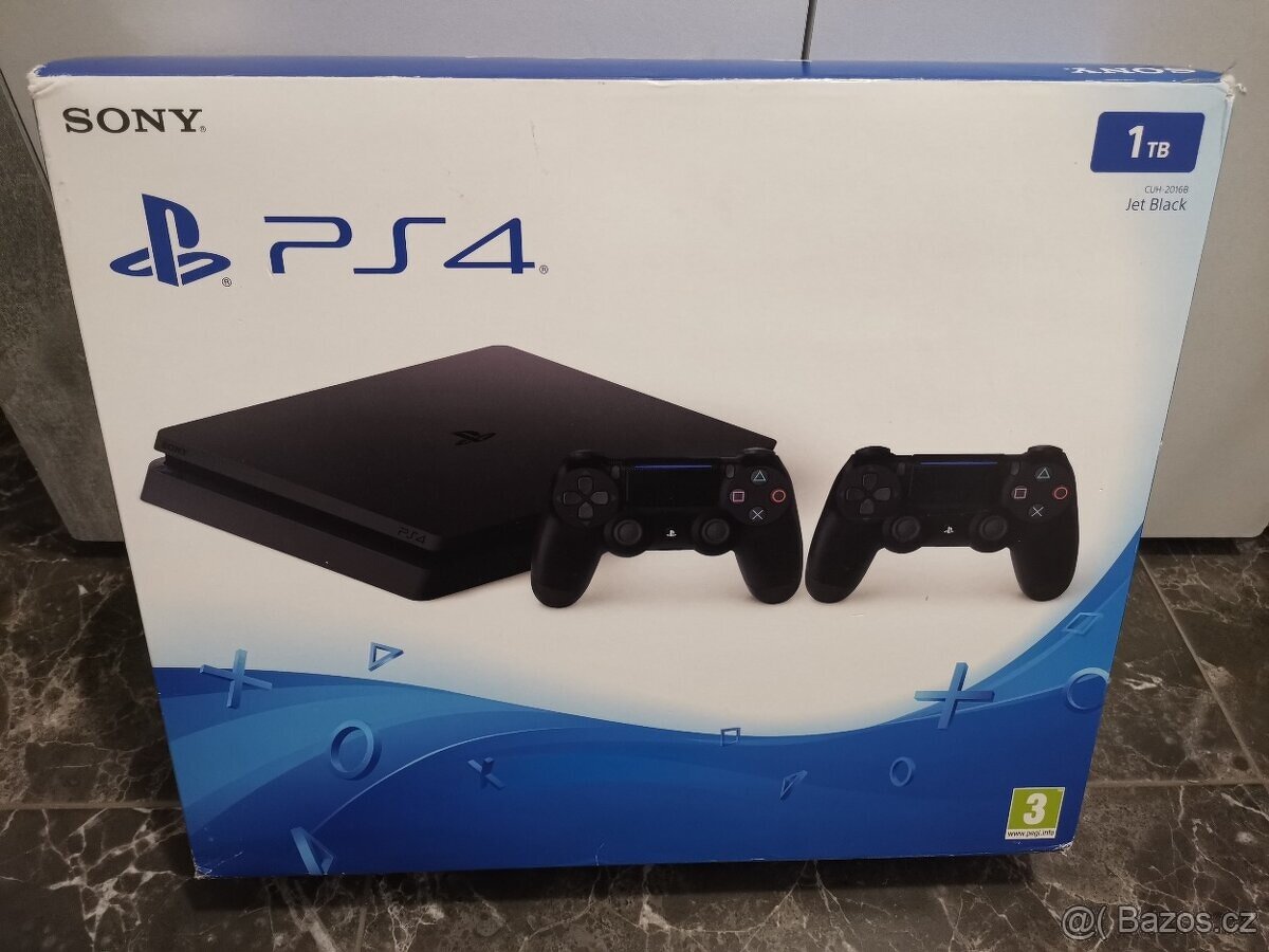 Playstation 4 slim 1 tera + 2 ovladače