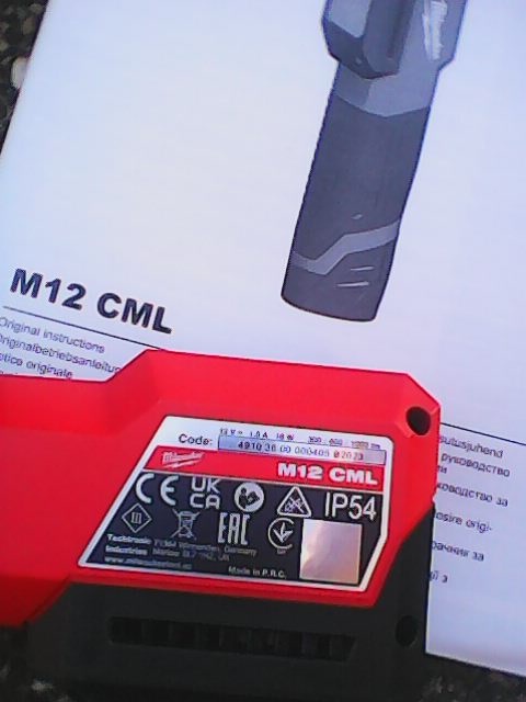 Milwaukee M12 CML-0 Aku přizpůsobitelné světlo 1000 lumenu