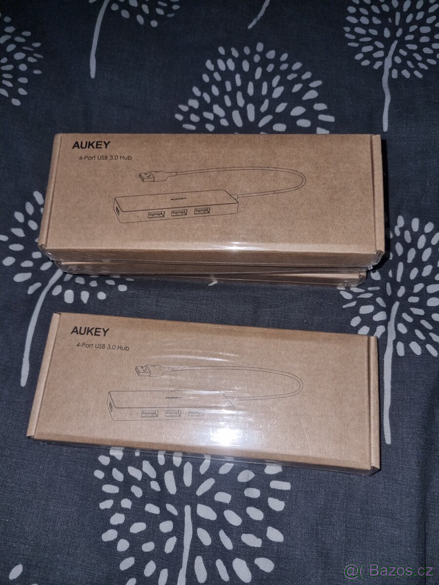 AUKEY CB-H39, rozbočovač USB 3.0, adaptér 4 v 1 USB A s 20cm