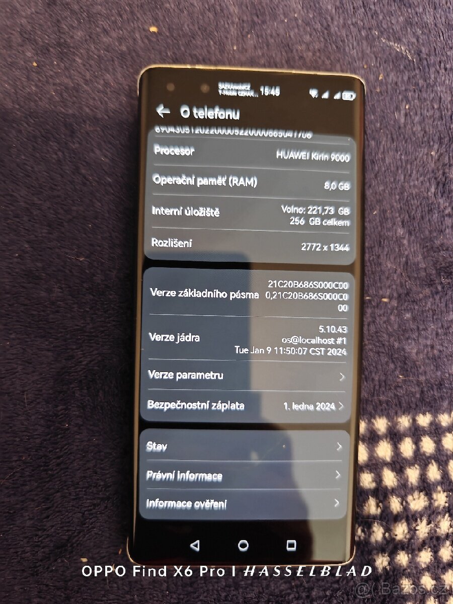 Huawei Mate 40 pro, 8/256GB