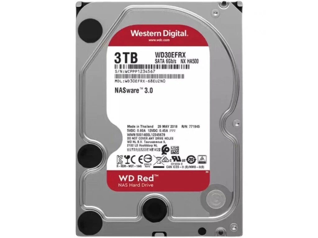 WD Red Plus 3TB, 3,5", 5400rpm, 64MB