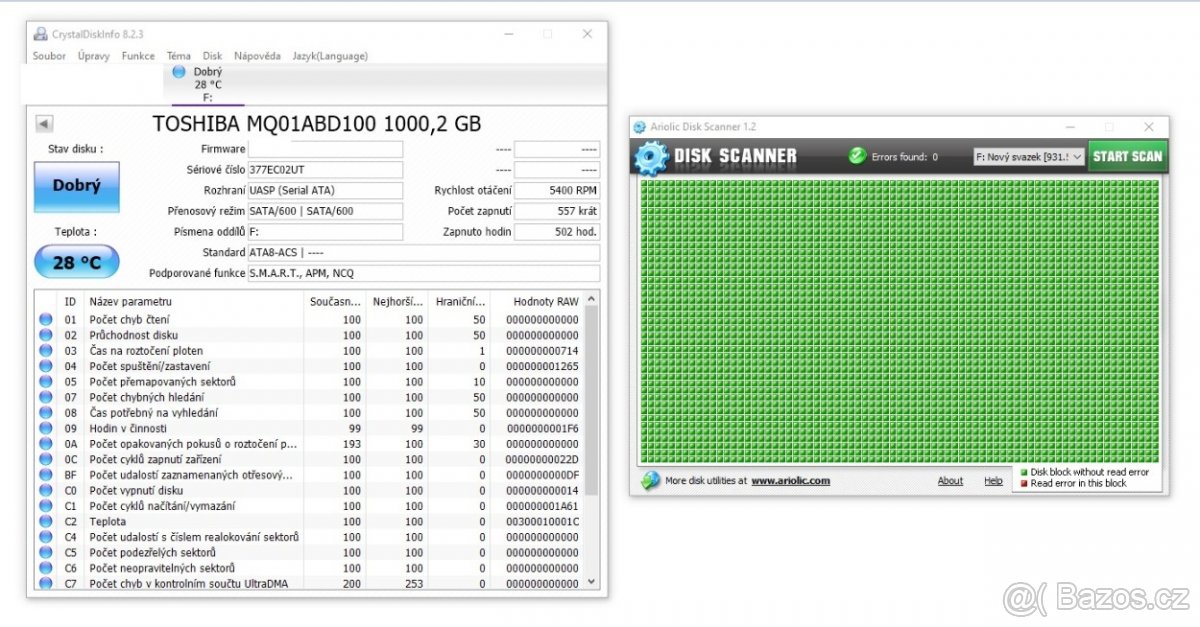 Externí disky 2,5" 1/2TB