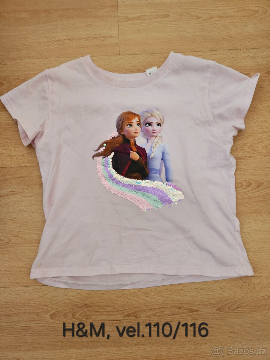 Dívčí triko Frozen Elsa H&M vel.110/116