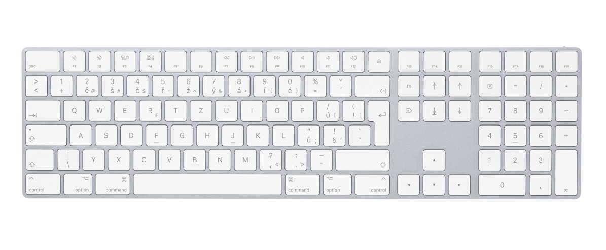 Apple Magic Keyboard s číselnou klávesnicí, stříbrná - CZ