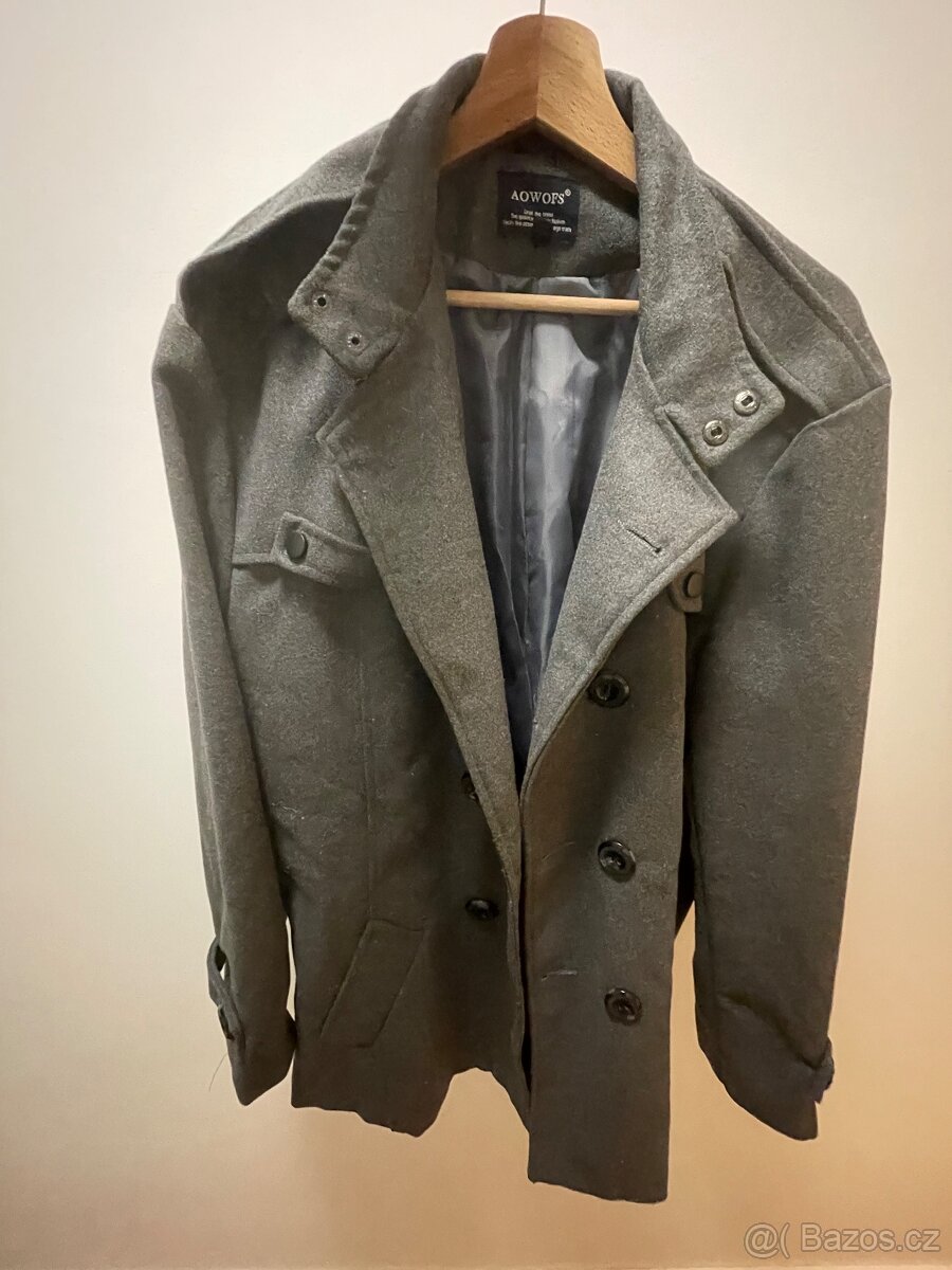 Pánský šedý kabát