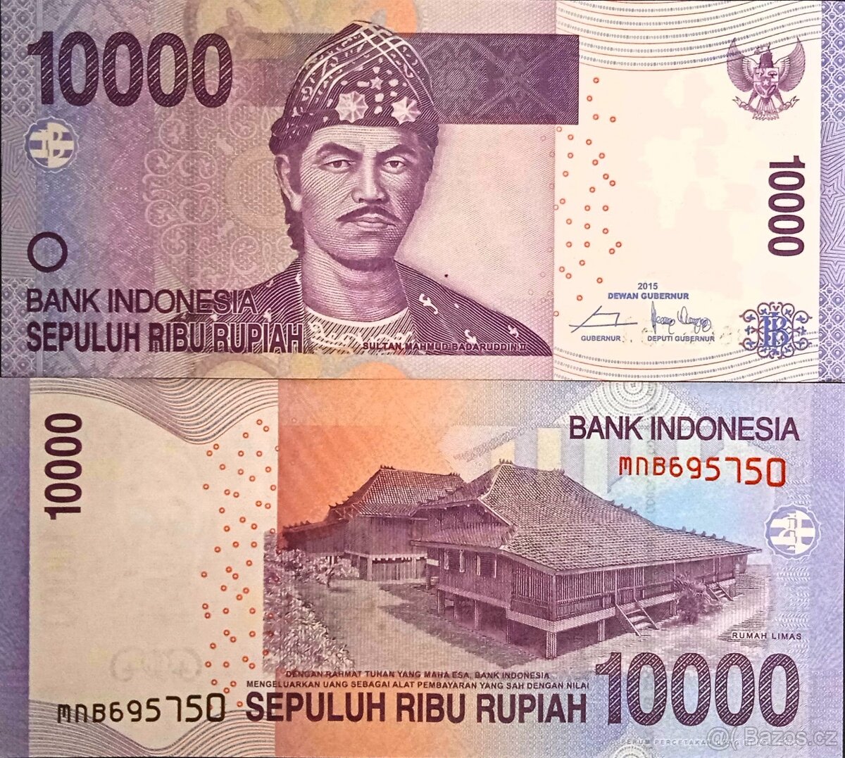 10 000 rupií Indonésie 2015 UNC