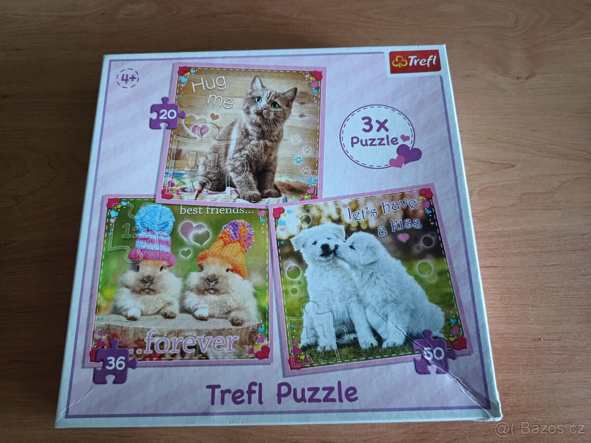 Trefl Puzzle 3v1 - tematika mazlíčci