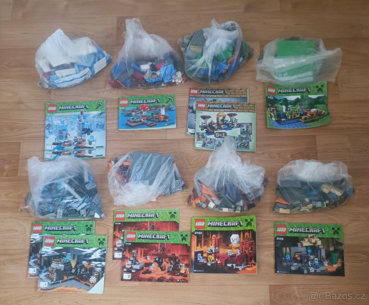 Velký Lego Minecraft mix (9 setů)