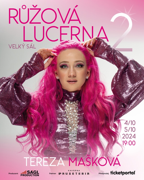 Tereza mašková růžová Lucerna