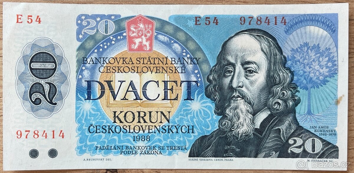 20 Kčs 1988 E54 978414