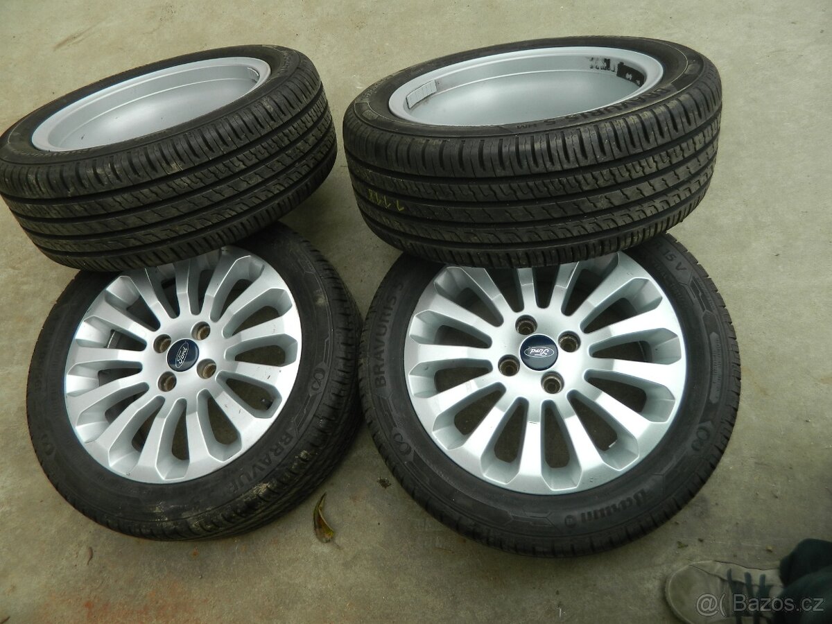 alu kola 4x98+letní pneu 7,5mm Ford Ka/Fiat