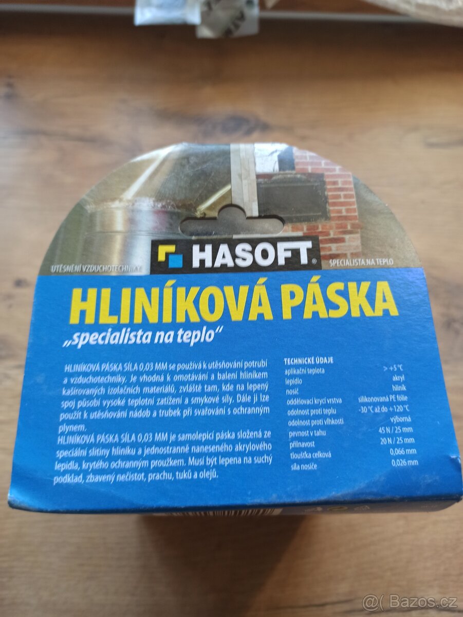 Hasoft hliníková páska 50 mm x 50 m x 0,03 mm