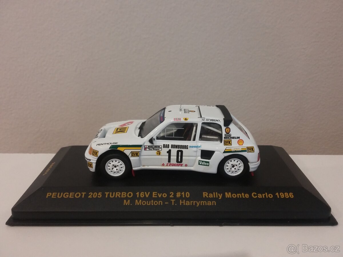 model PEUGEOT 205 TURBO 16V evo2 IXO RAC075 rarita