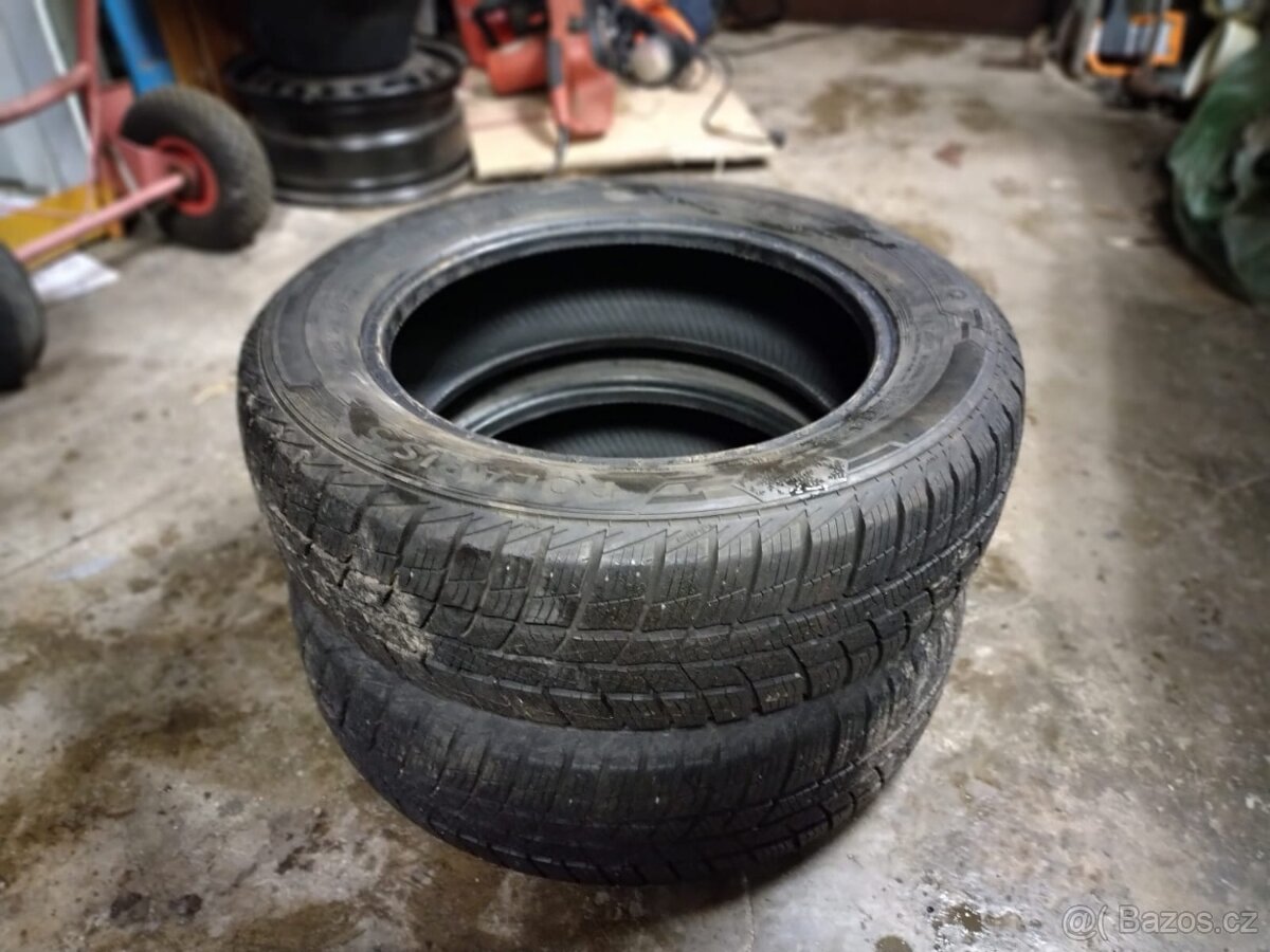 165/65 R14 zimní pneu 2ks Barum 6,5 mm