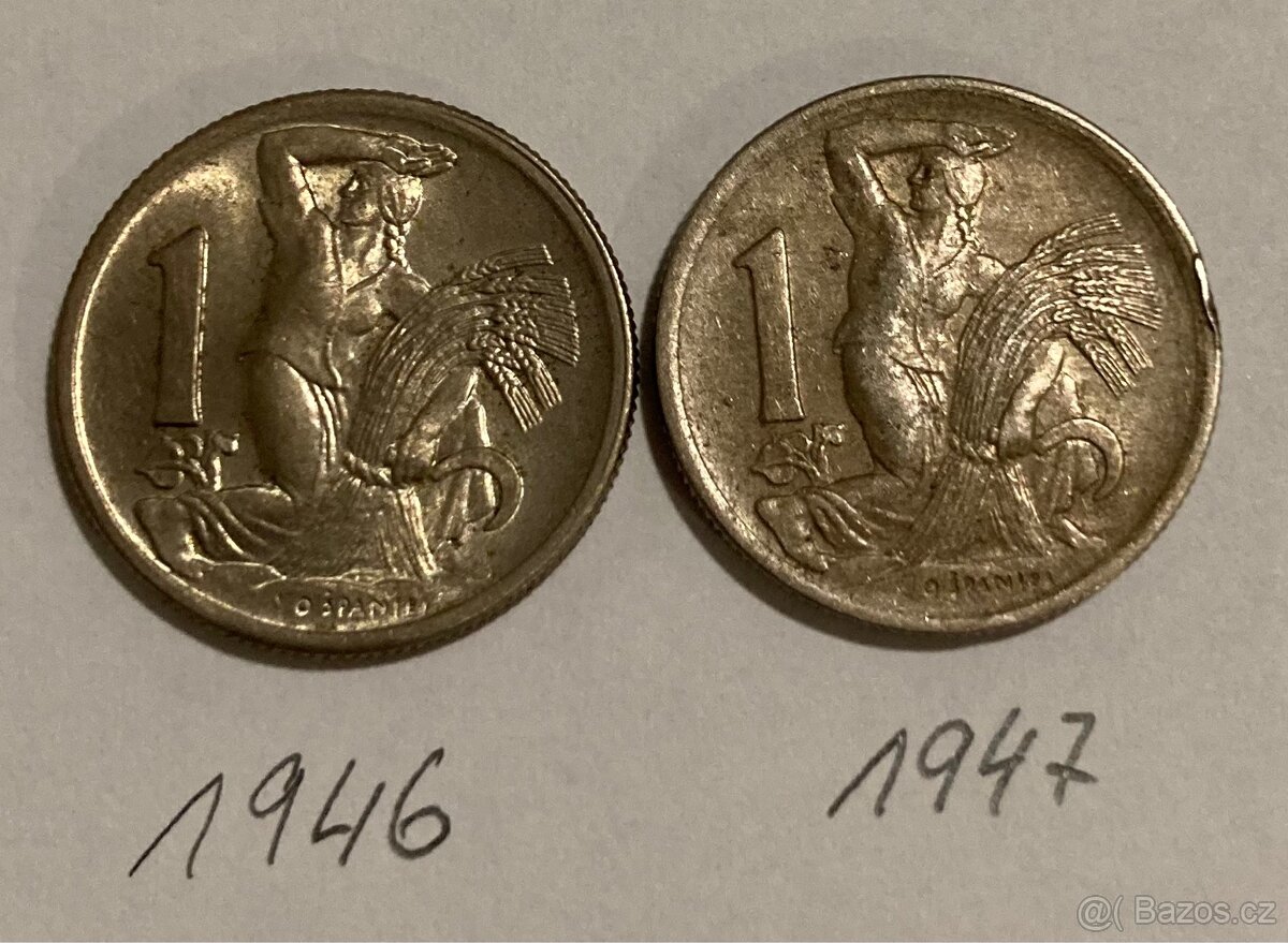 2x koruna 1946-1947