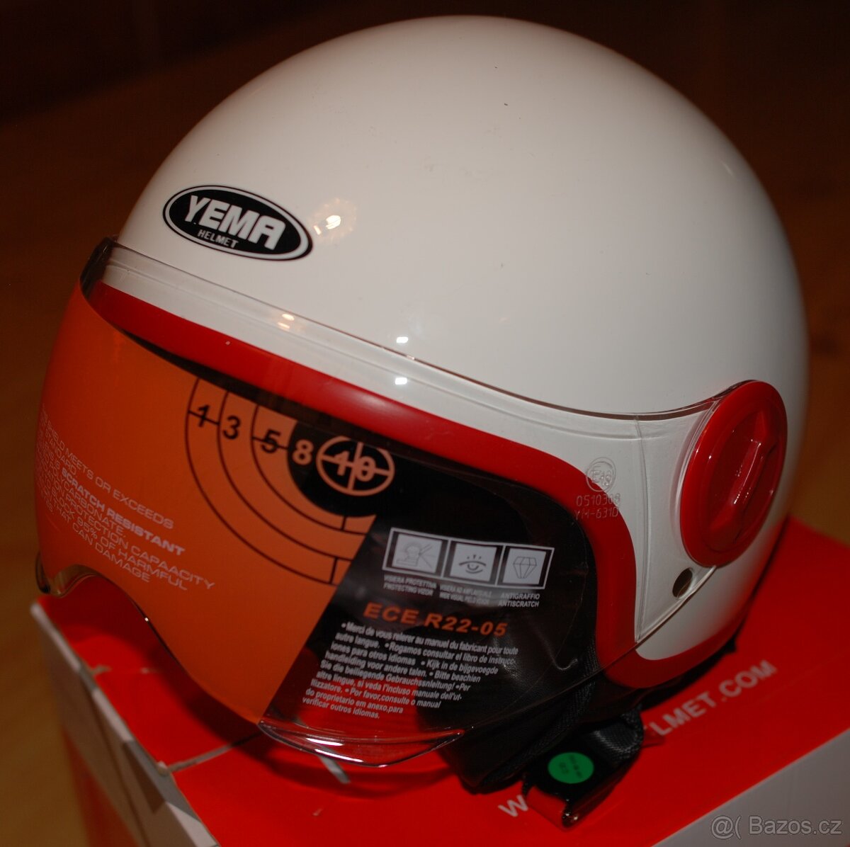 YEMA HELMET Jet helma DW-631 Moped Scooter ECE ¾ velikost S