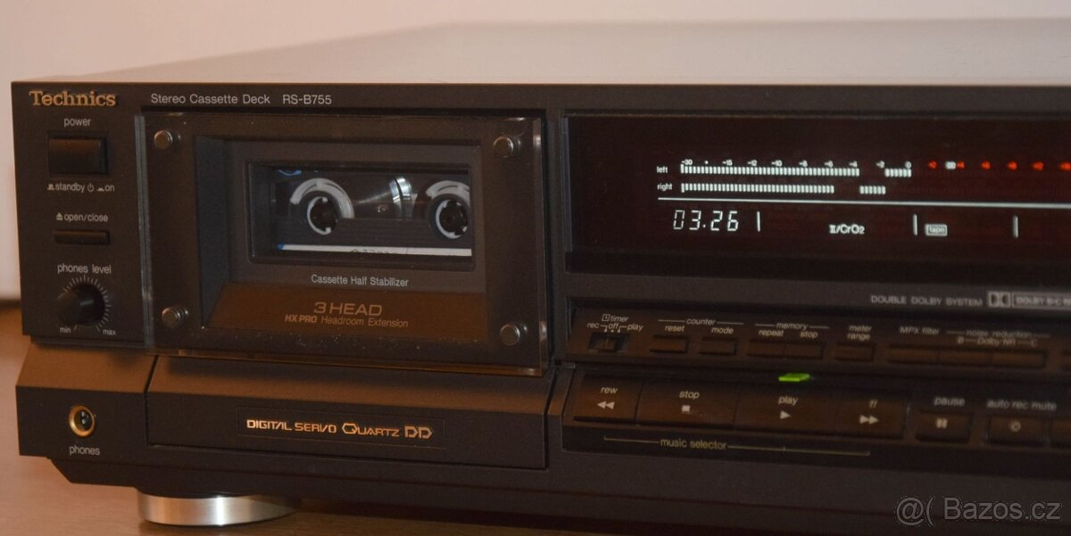 Tape deck TECHNICS RS-B755, 3 hlavy, CLASS AA, Quartz DD