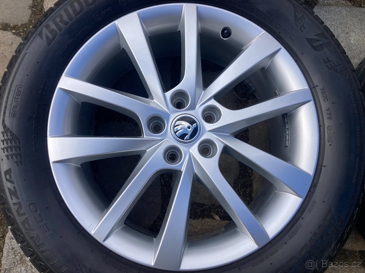 Alu kola ŠKODA KODIAQ 18" 5x112 letní BRIDGESTONE 235/55R18