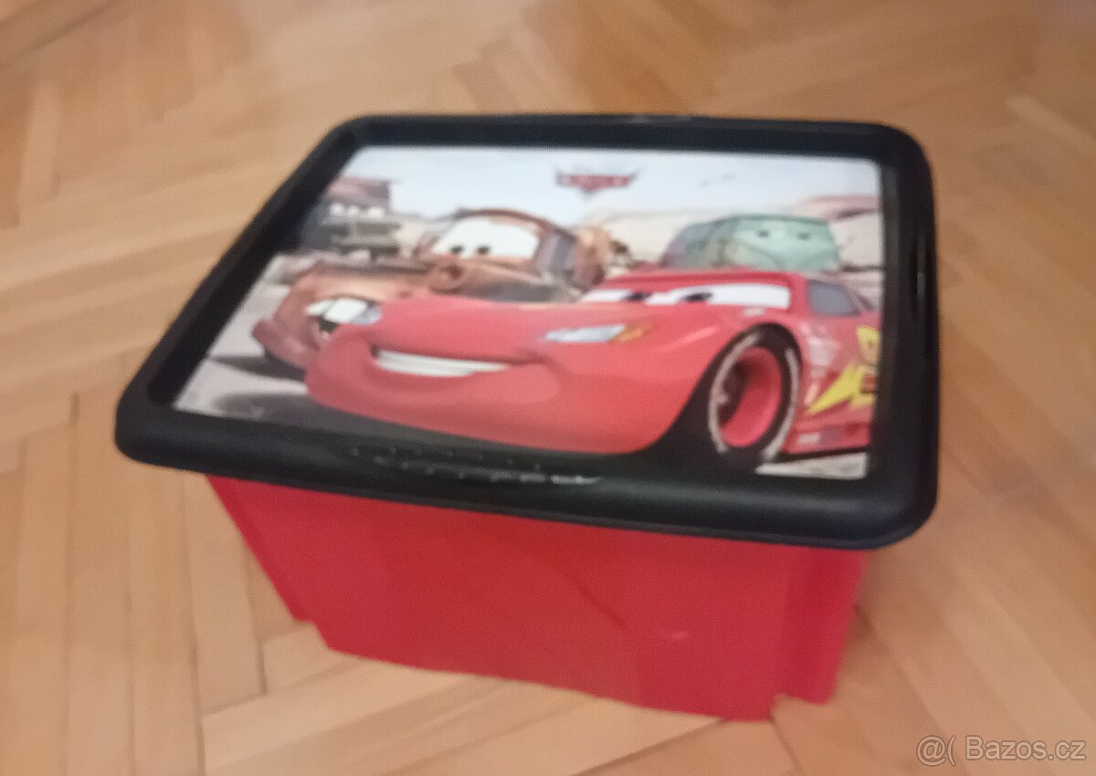 Plastový box na hračky Cars