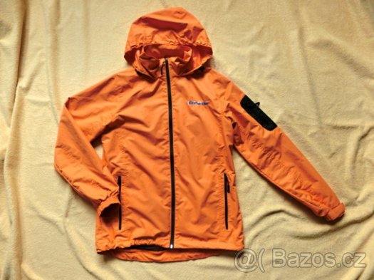 Oranžová sportovní bunda outdoor šusťáková S/M větrovka