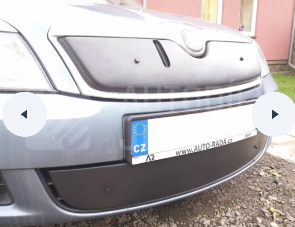 Zimni clony chladice Skoda Octavia 2 kryt masky a narazniku