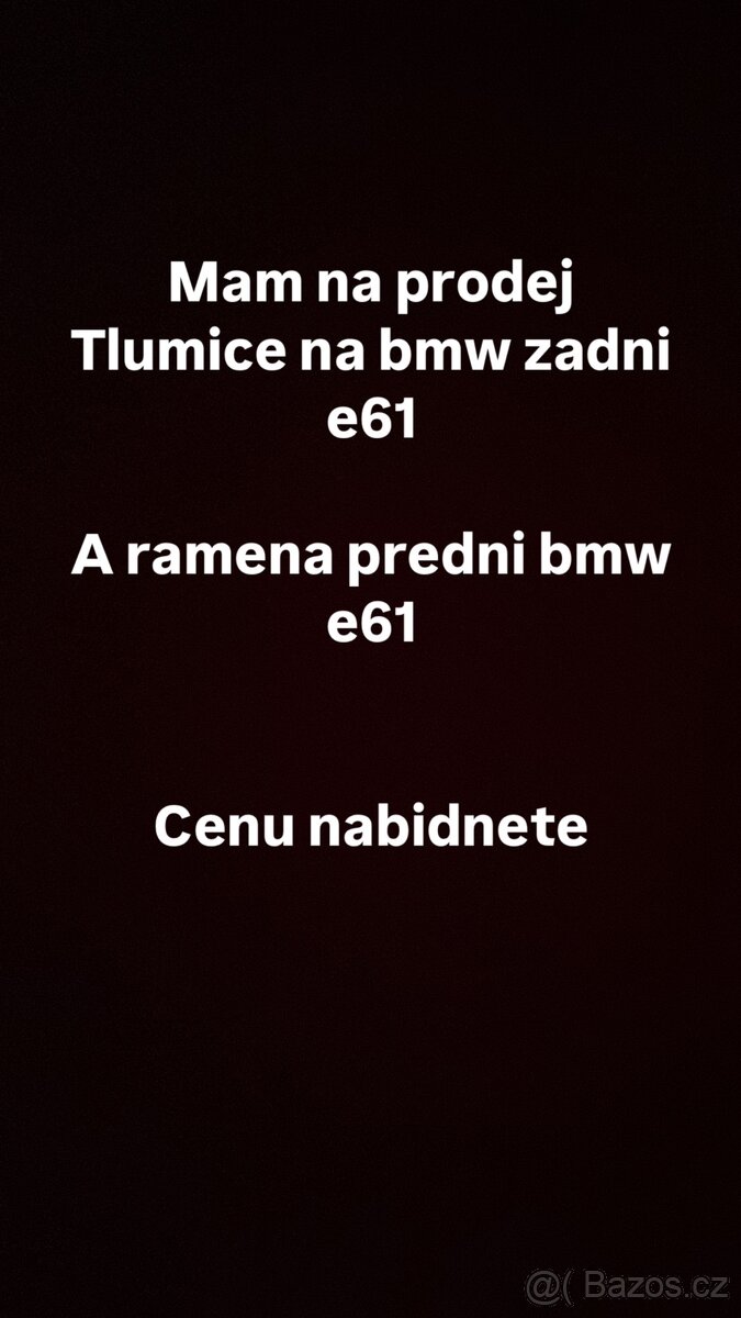 Tlumice a ramena bmw e61