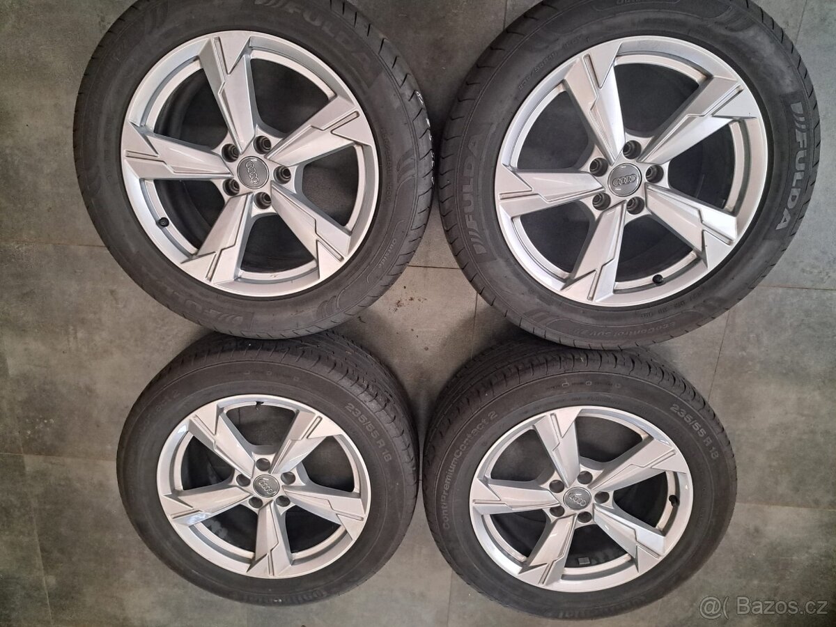 Alu kola R18, 5x112, ET39, 8J + letni pneu