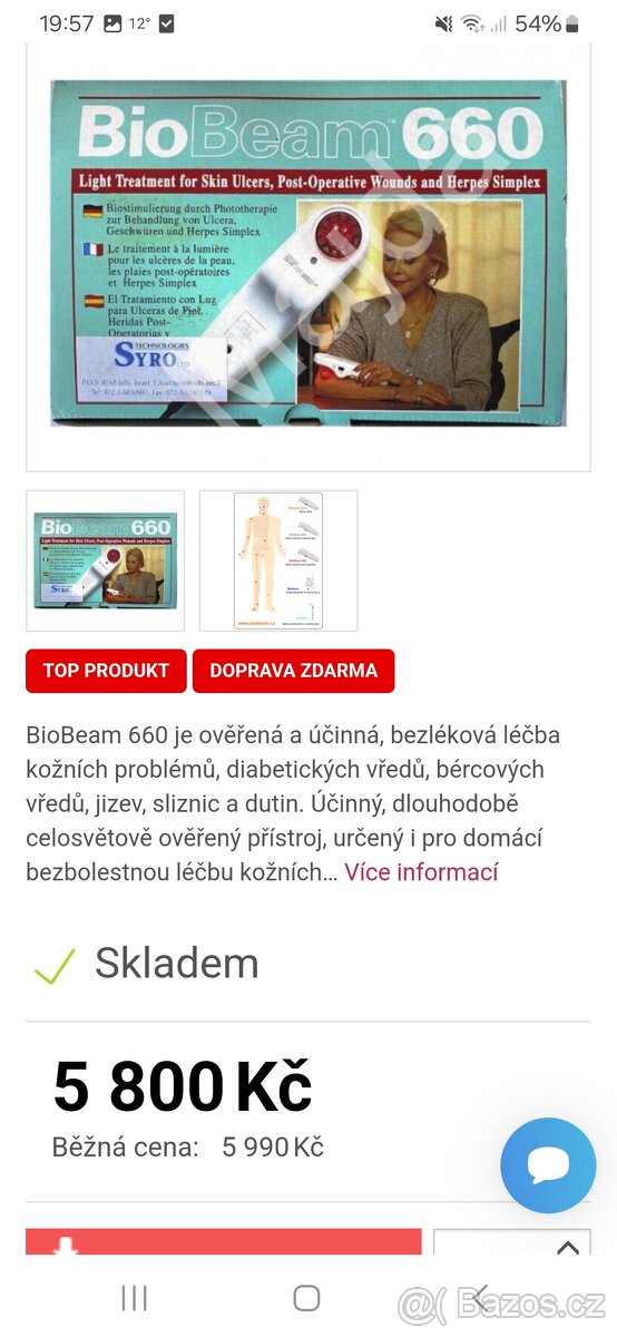 Lampa biobeam 650 na KOZNI PROBLEMY