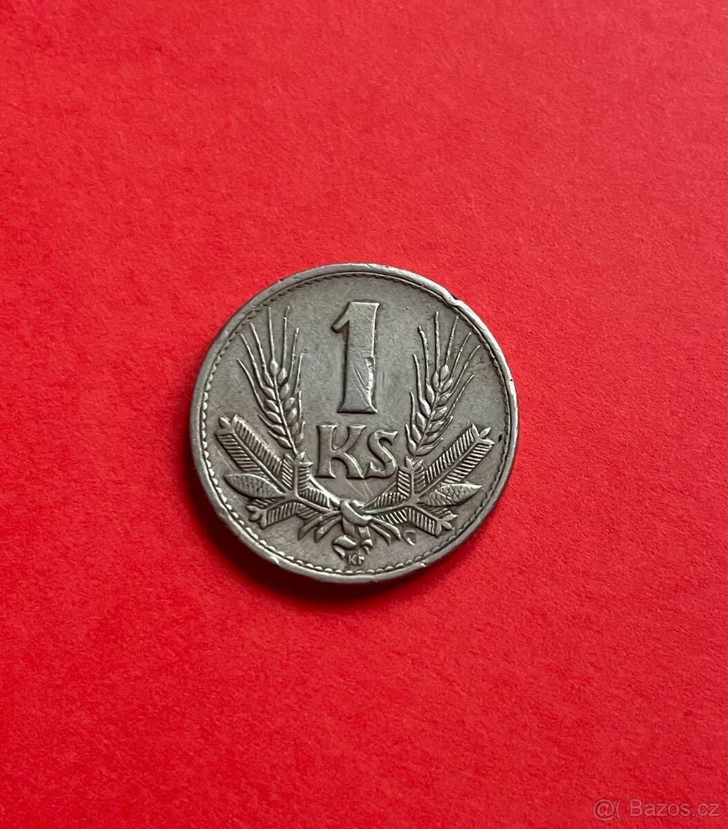 1 koruna 1945 Slovensky stat