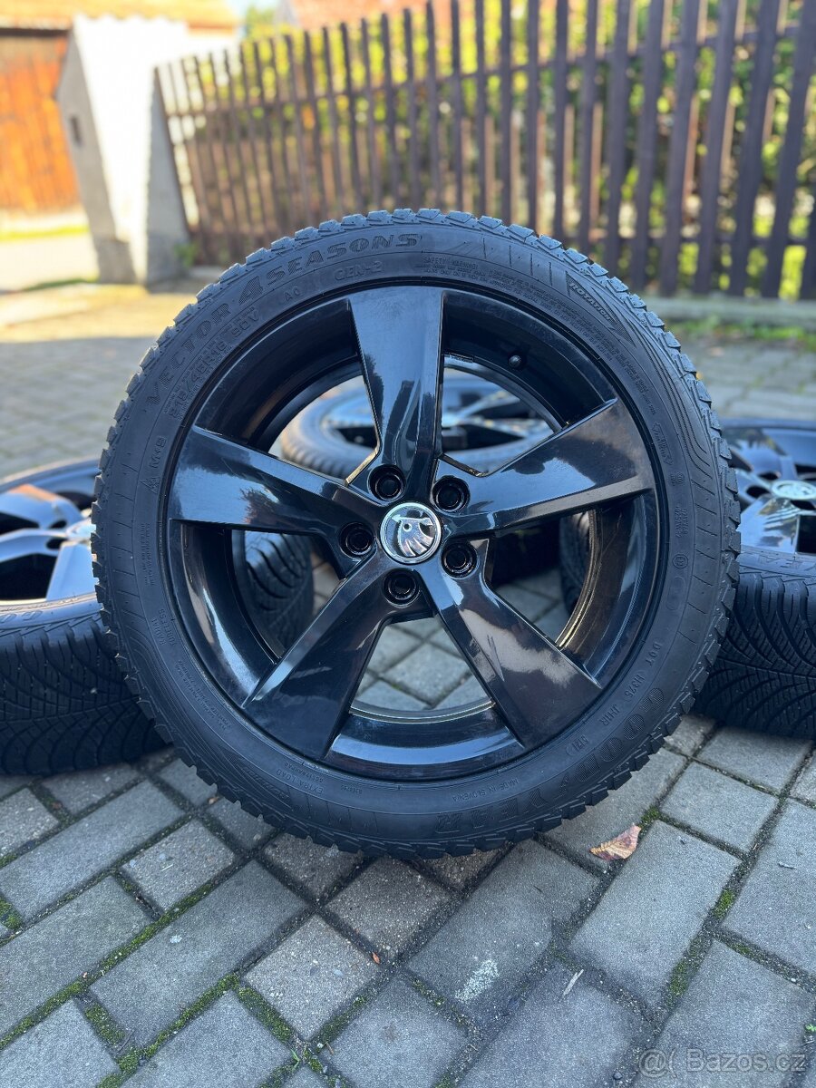 ORIGINÁL Alu Škoda Alore R16, 5x100 - ZIMNÍ PNEU