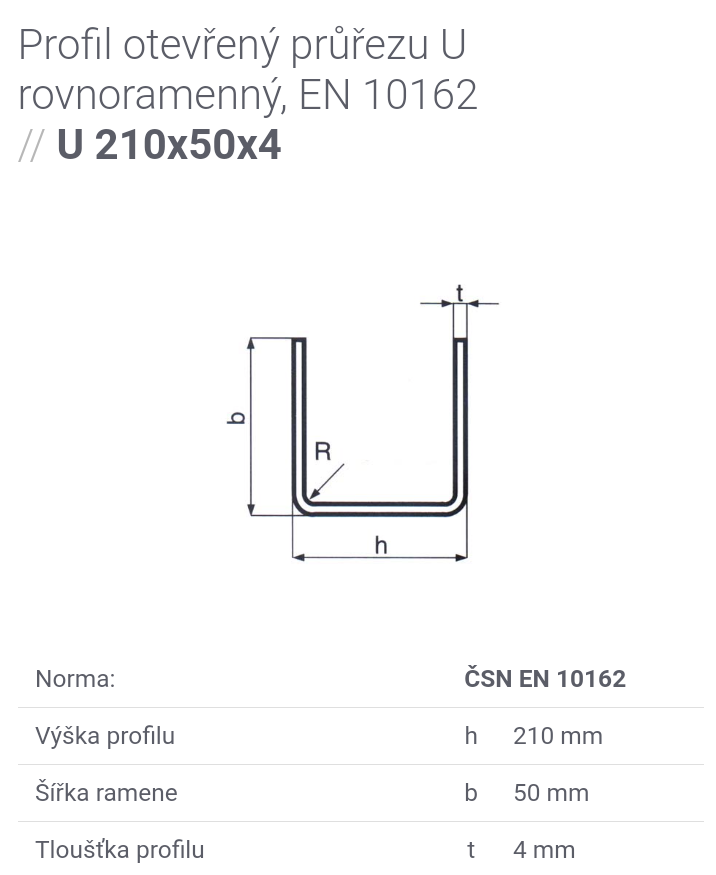 Ocelový U-profil