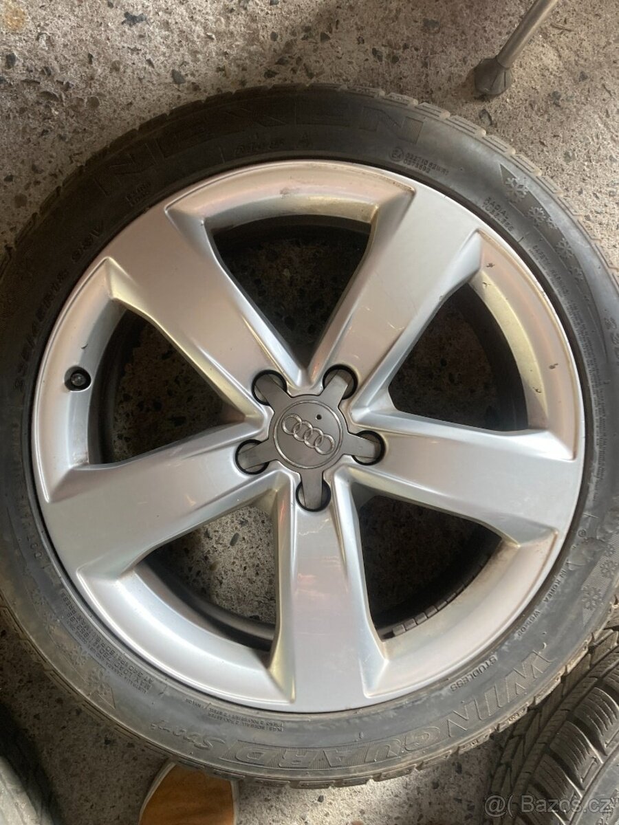 Prodám 4x alu kola Audi + zimní pneu 235/45r18