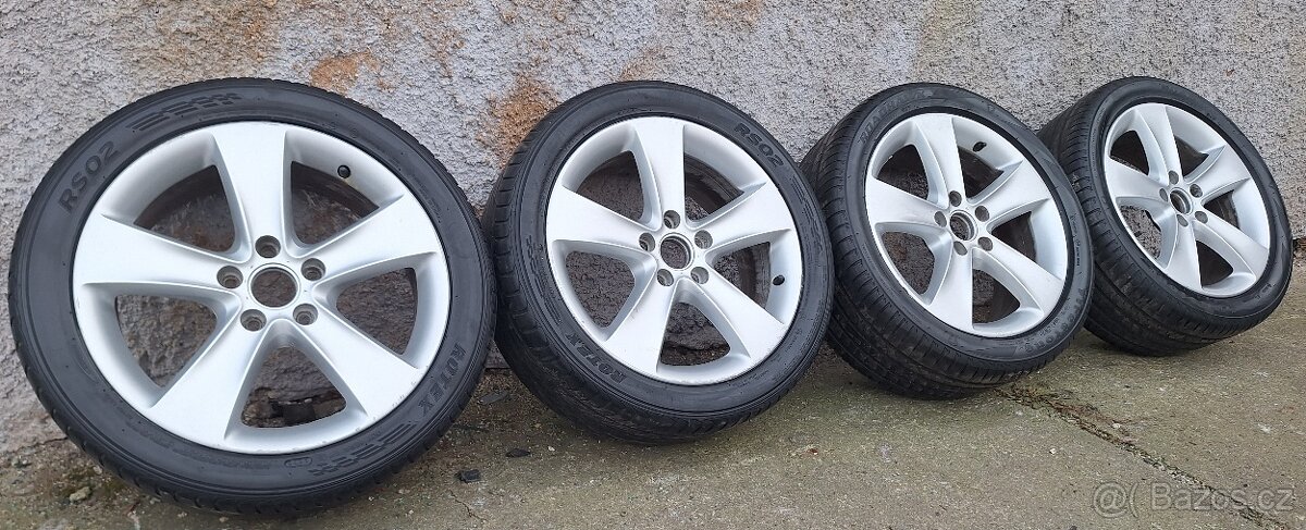 Alu kola R17 5x112 VW + letní pneu 225/45/17