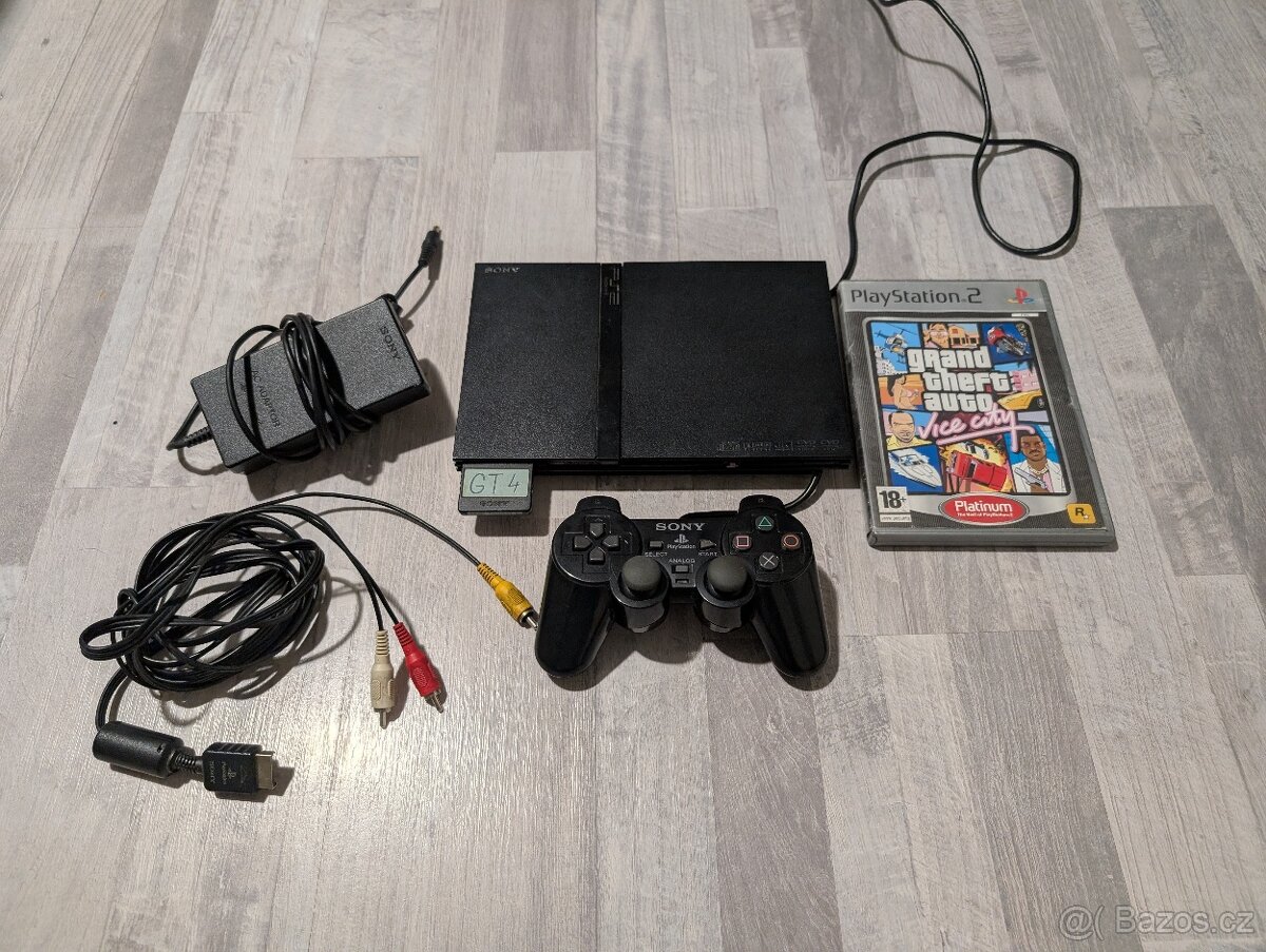 PlayStation 2 SCPH-77004 + DualShock2 + FreeMCBoot + hra