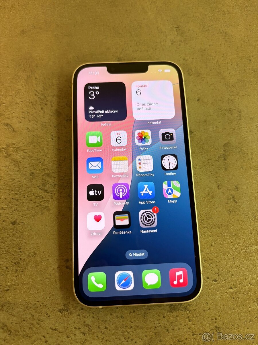 iPhone 13, 128gb, starlight (bílá), CZ distribuce