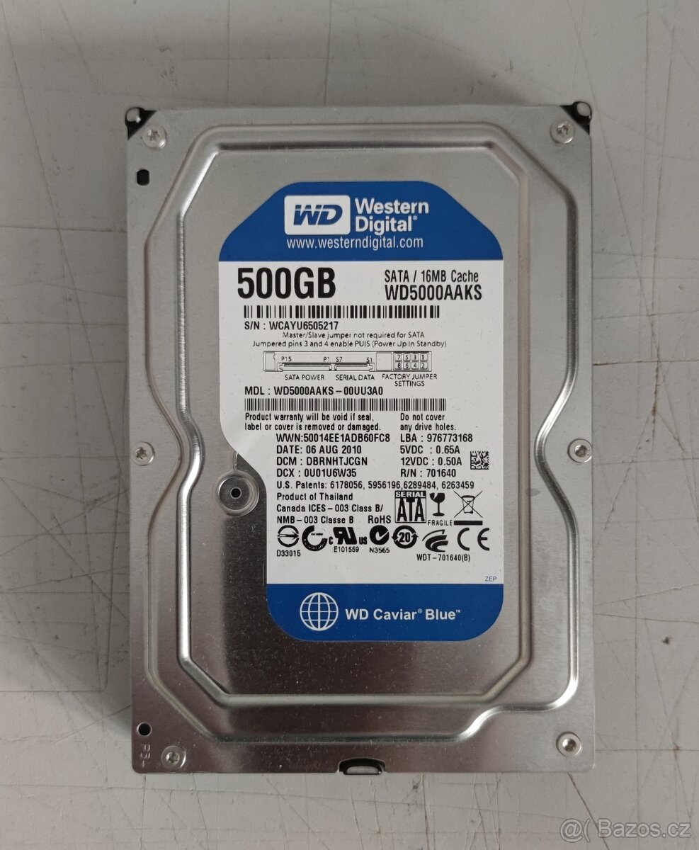 Western Digital 500GB HDD