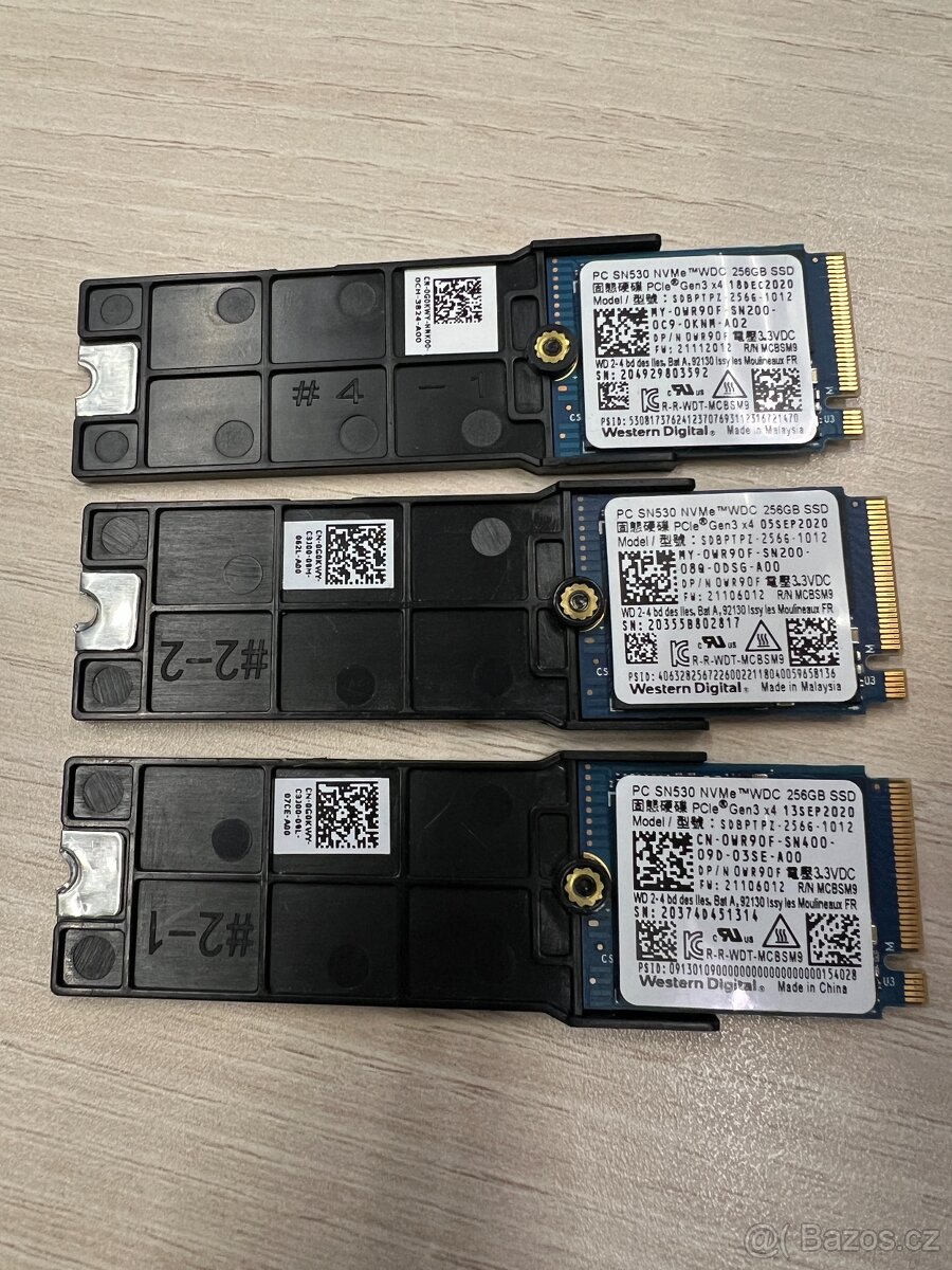 DISKY NVME WD SN530 256GB.2230 i 2280-zánovní