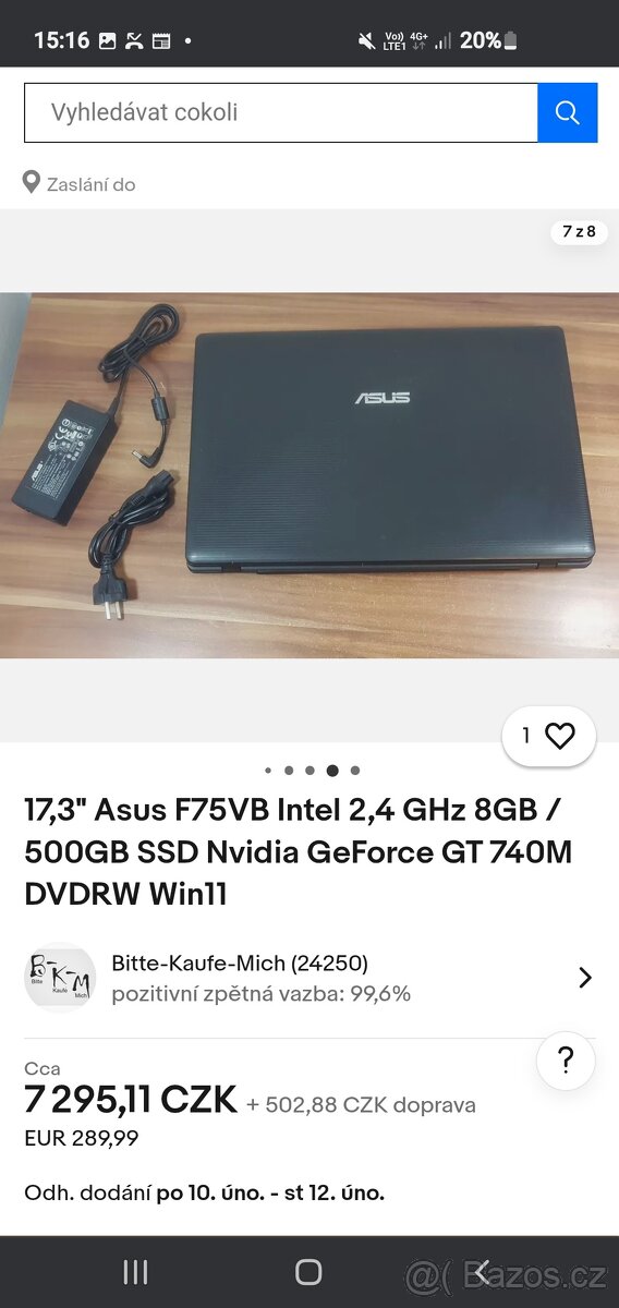 Asus x75v i5 1T HDD