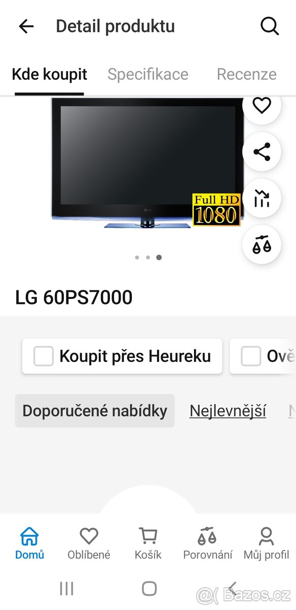 Lg tv plazma 152cm full hd.