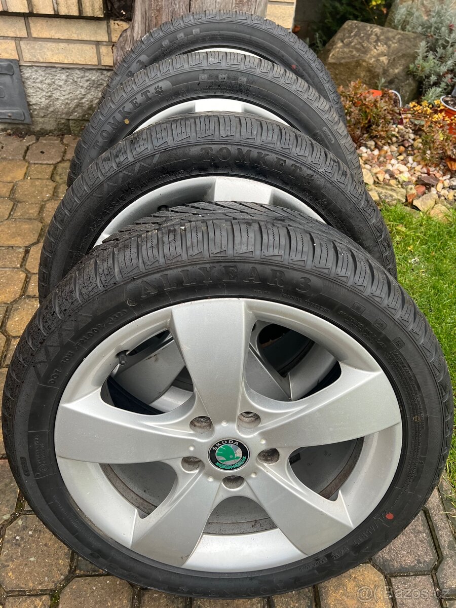 Al kola 17” 5x112 7J ET54, zimní pneu 225/45 R17 94W