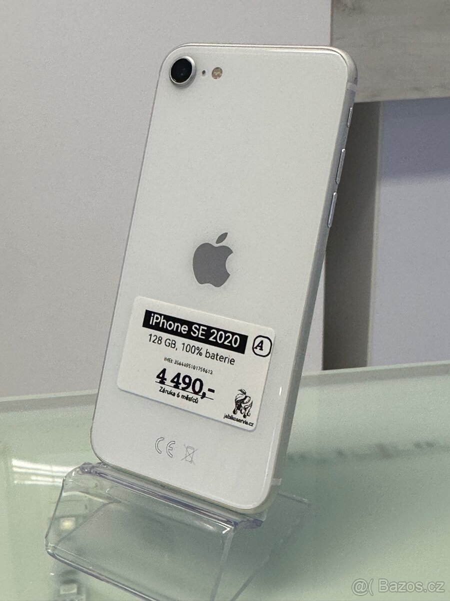 iPhone SE 2020 - 128GB - 6M ZÁRUKA - 100% BAT - white